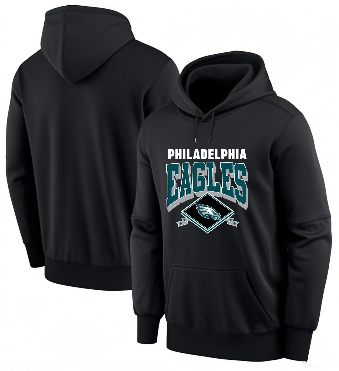 Men 2025 Philadelphia Eagles black hoodie style 18
